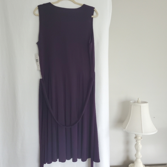 Lauren Ralph Lauren Sleeveless Dress in purple Raisin Size 16 - Picture 11 of 11